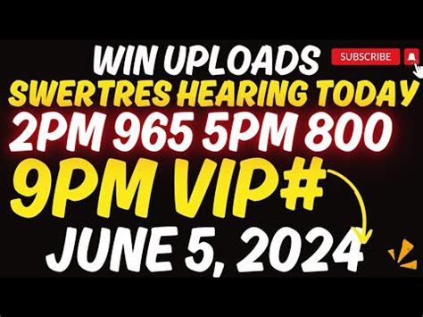 SWERTRES HEARING TODAY 9PM VIP JUNE 5, 2024.